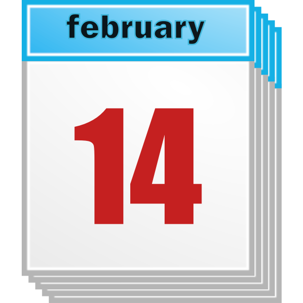 SVG Calendar day 14th February