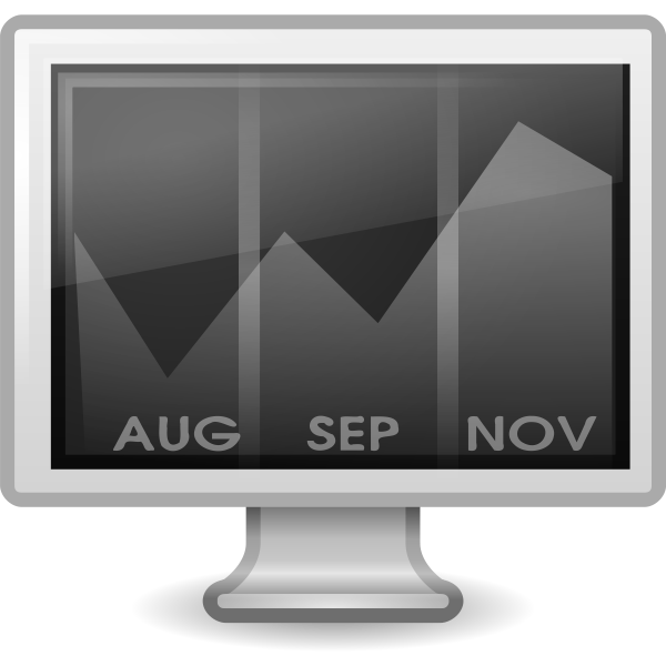 SVG Calendar on computer screen vector image
