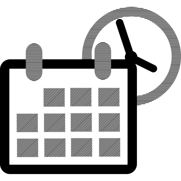 SVG Calendar with clock