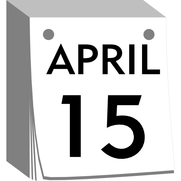 SVG Calendar with daily sheets vector illustration