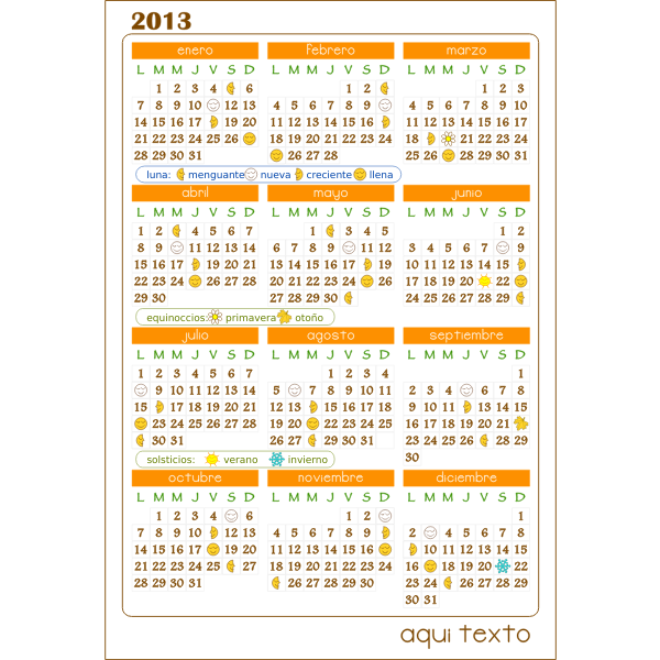 SVG calendario 2013 original