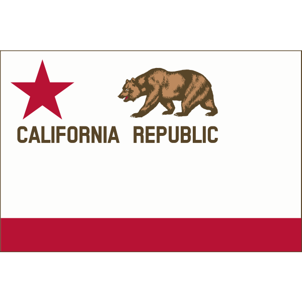 SVG California Bear Flag Modernized Border Center Shaded