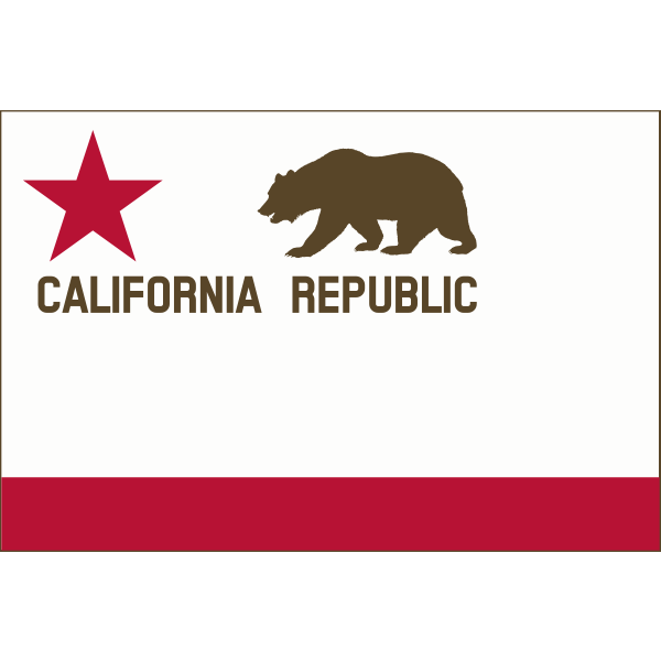 SVG California Bear Flag Modernized Border Center Solid