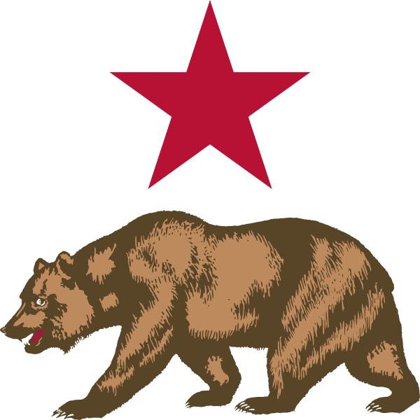 SVG California star and bear