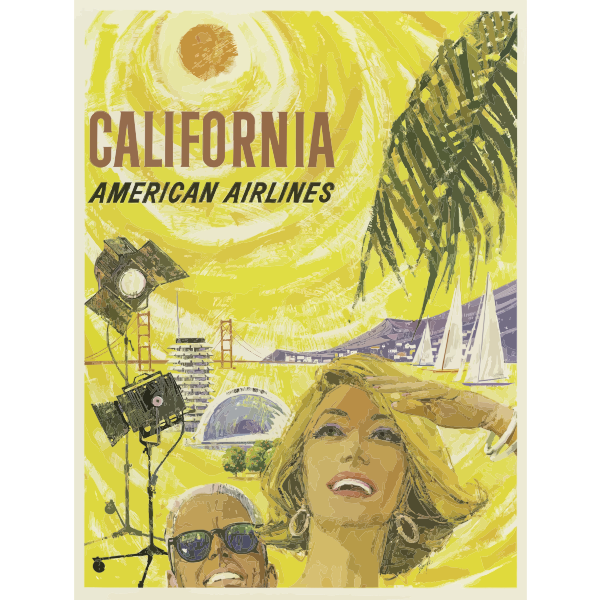 SVG Californian tourism poster