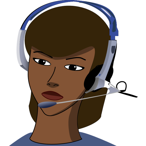 SVG Call center worker vector graphics