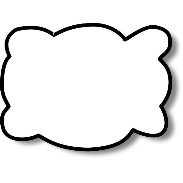 SVG Callout cloud with shadow vector image
