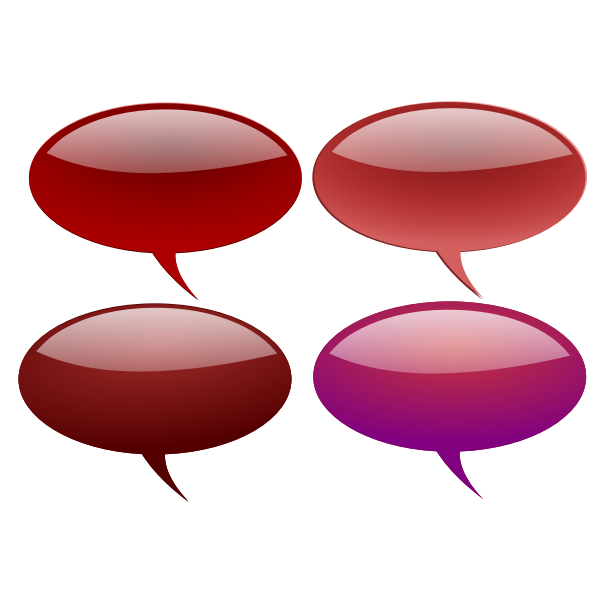 SVG Callout red clouds selection vector image
