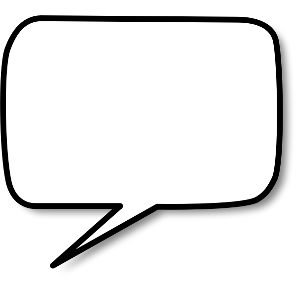 SVG Callout with rounded corners left vector image