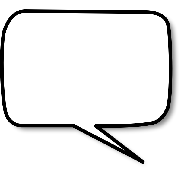 SVG Callout with rounded corners right vector image