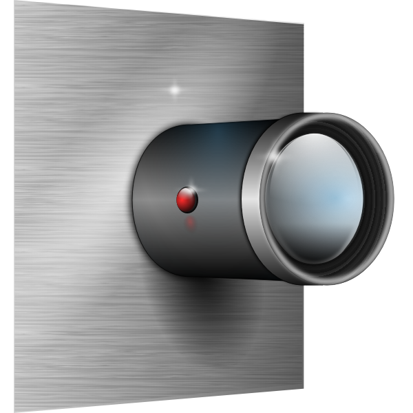 SVG Camera lens attachment on wall vector image