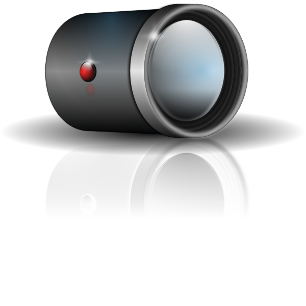 SVG Camera lens attachment with shadow vector clip art