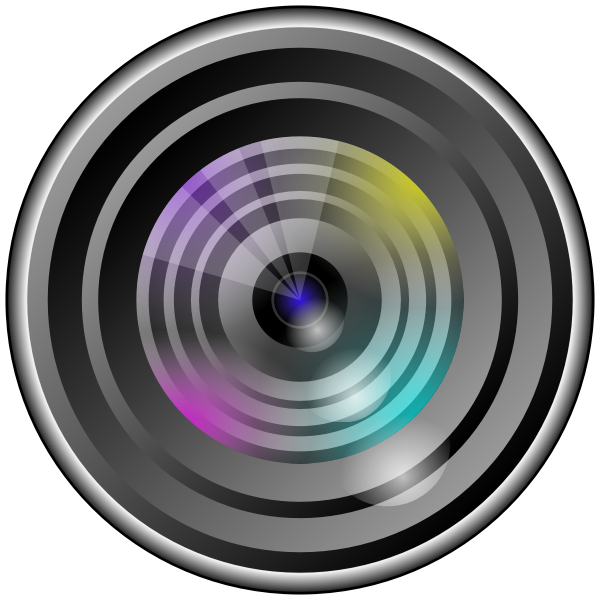 SVG Camera lens with light effect