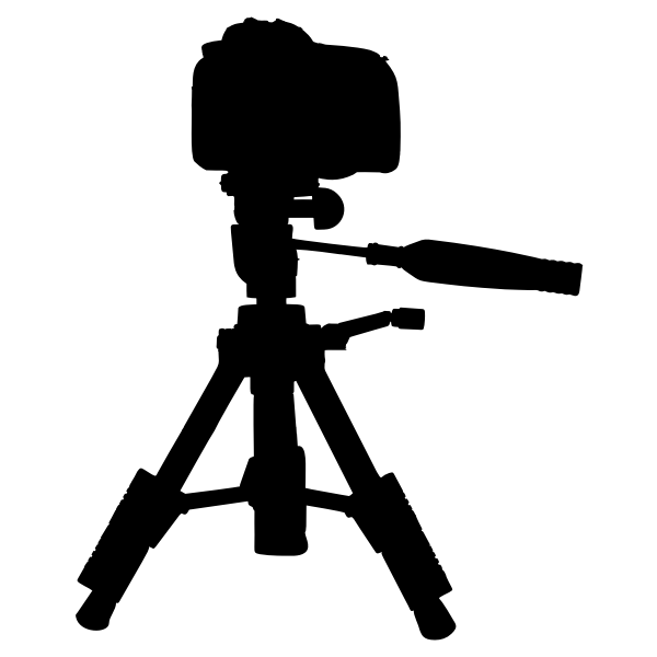 SVG Camera on tripod silhouette image