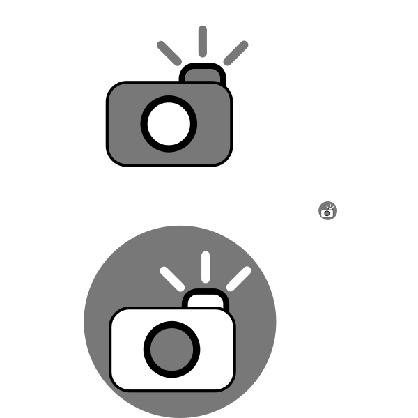 SVG Camera with flash icon vector clip art