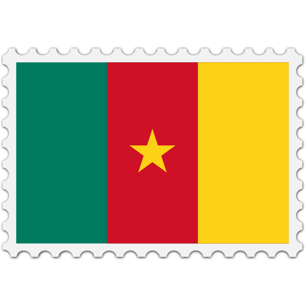 SVG Cameroon flag stamp