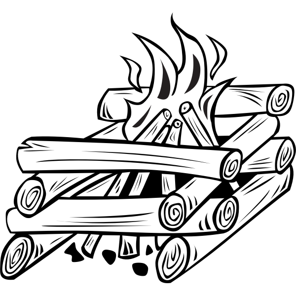 SVG Campfire vector illustration