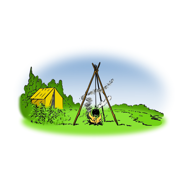 SVG Camping in nature