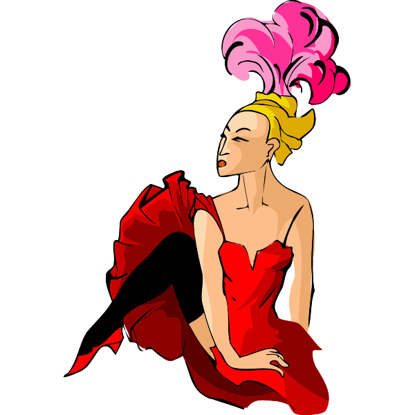SVG Can can dancer
