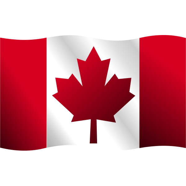 SVG Canadian waving flag vector clip art