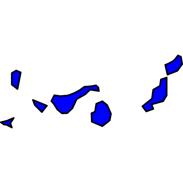 SVG Canarian islands outline map