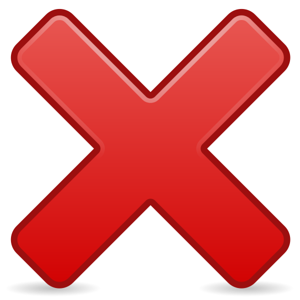 SVG Cancel icon vector clip art