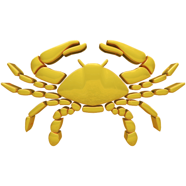 SVG Cancer horoscope sign golden color