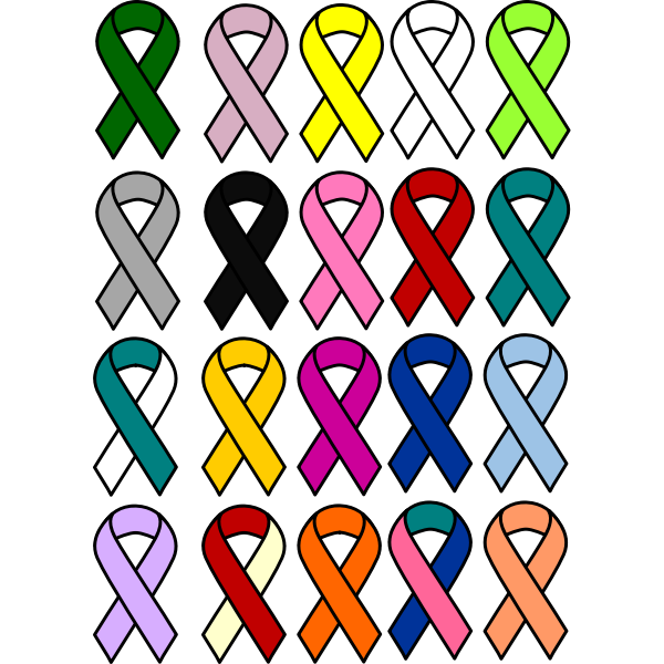 SVG Cancer Ribbons