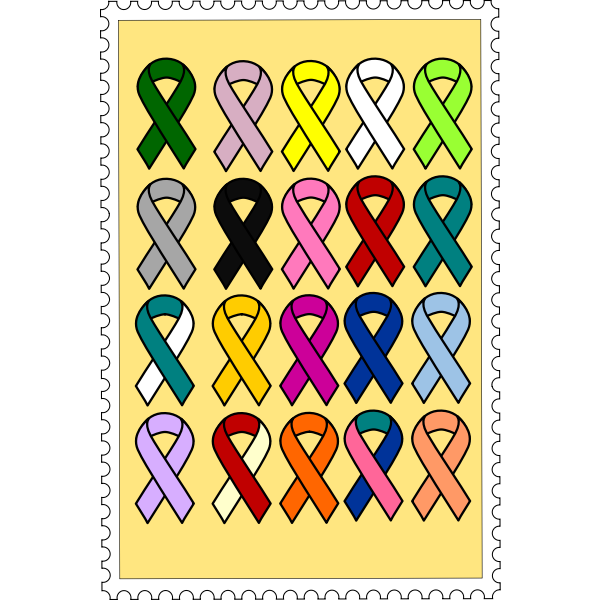 SVG Cancer ribbons stamp