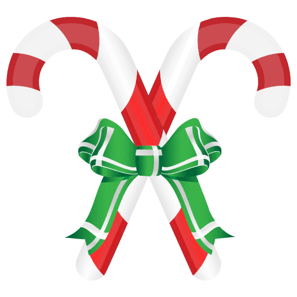 SVG Candy canes and ribbon