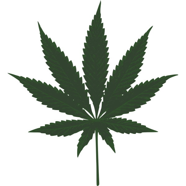 SVG Cannabis leaf vector image