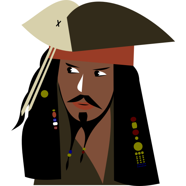 SVG Captain Jack Sparrow simply by Rones