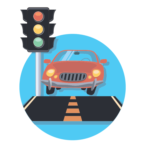 SVG Car And traffic lights