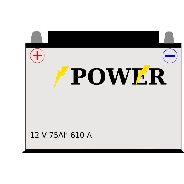 SVG Car battery vector drawing