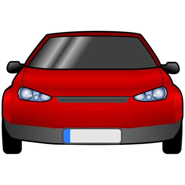 SVG Car front view vector graphics