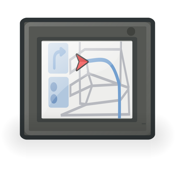 SVG Car navigation system vector illustration
