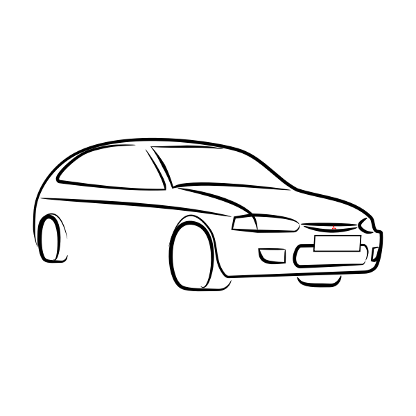 SVG Car outline vector clip art