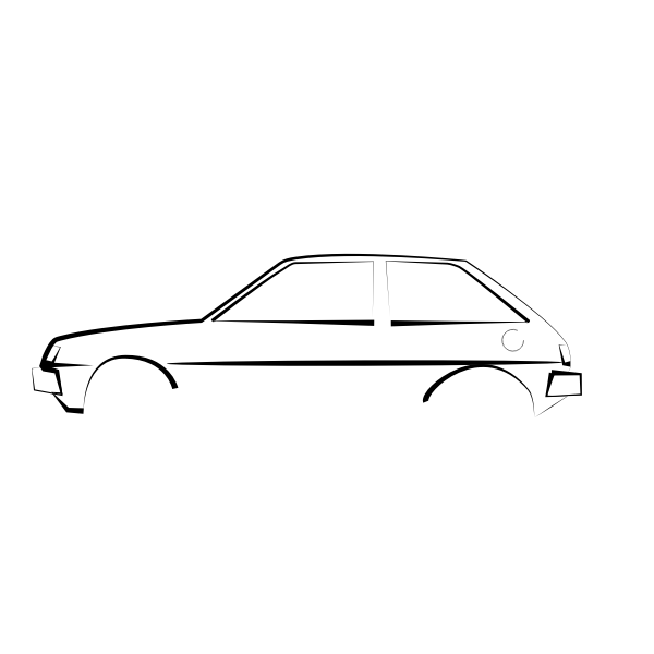 SVG Car outline vector drawing