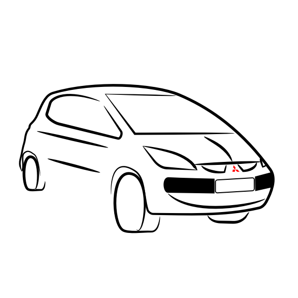 SVG Car outline vector image