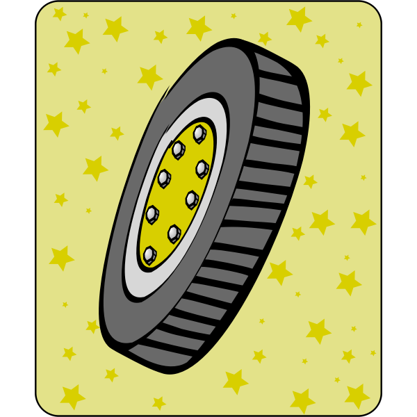 SVG Car tire cartoon icon