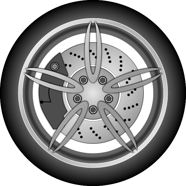SVG Car wheel in gray color