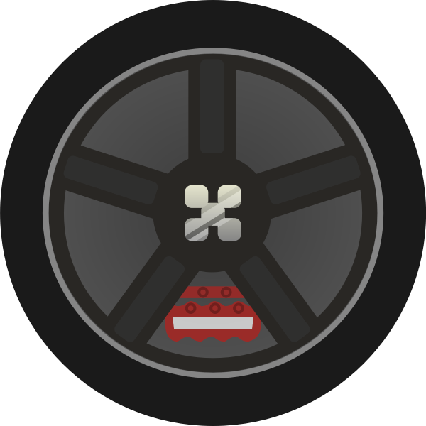 SVG Car Wheel Tire Rims Vector