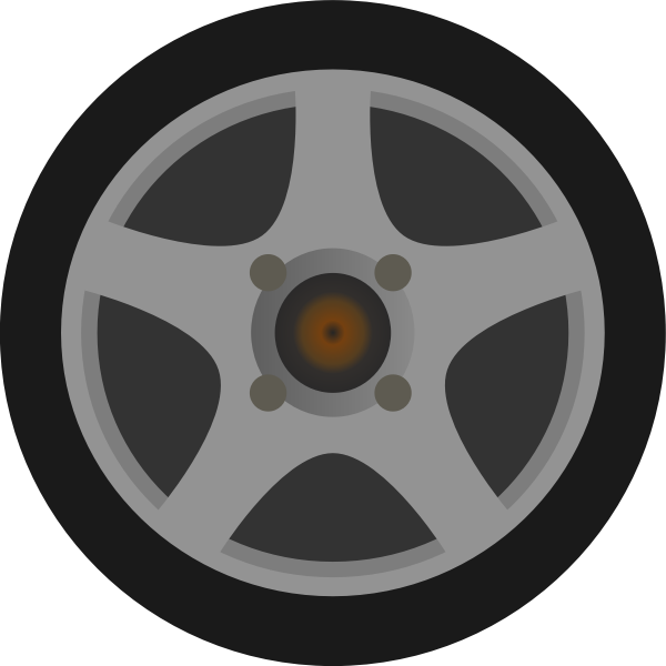 SVG Car Wheel Tire Vector