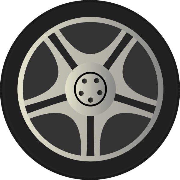SVG Car Wheel Tire Vector Image