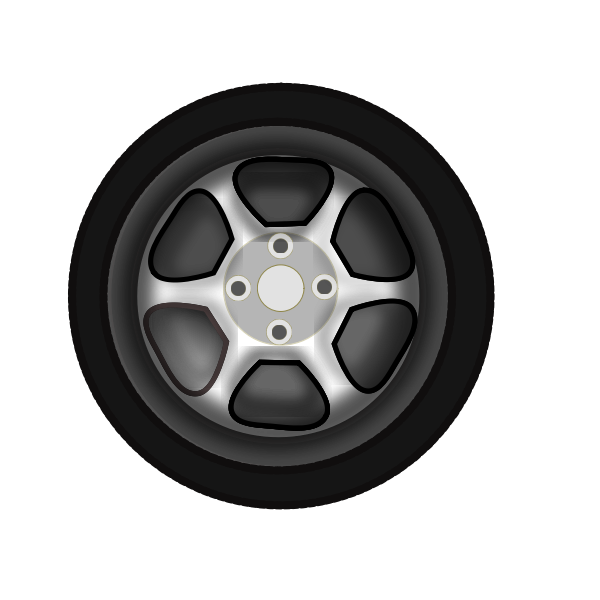 SVG Car wheel vector image