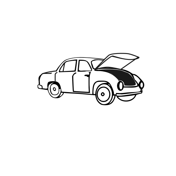 SVG Car with open trunk vector clip art