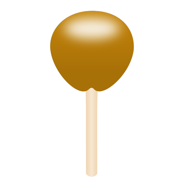SVG Caramel apple vector drawing