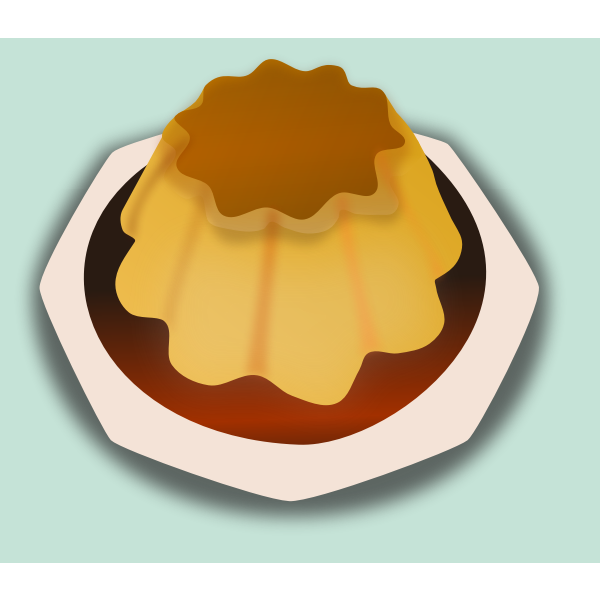 SVG Caramel cake vector drawing