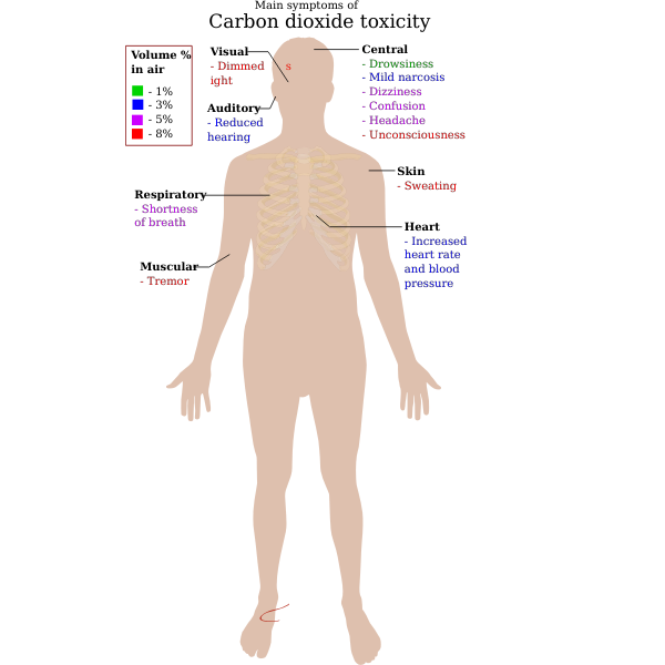 SVG Carbon dioxide toxicity chart