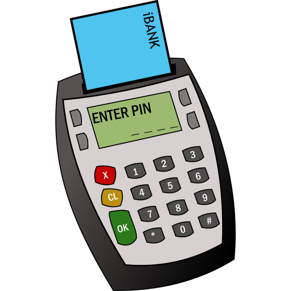 SVG Card payment machine vector graphics